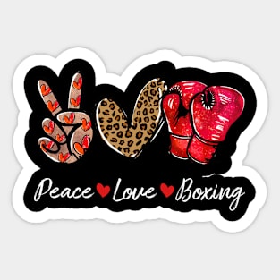 Peace Love Boxing Sport lover Gift For men Women Sticker